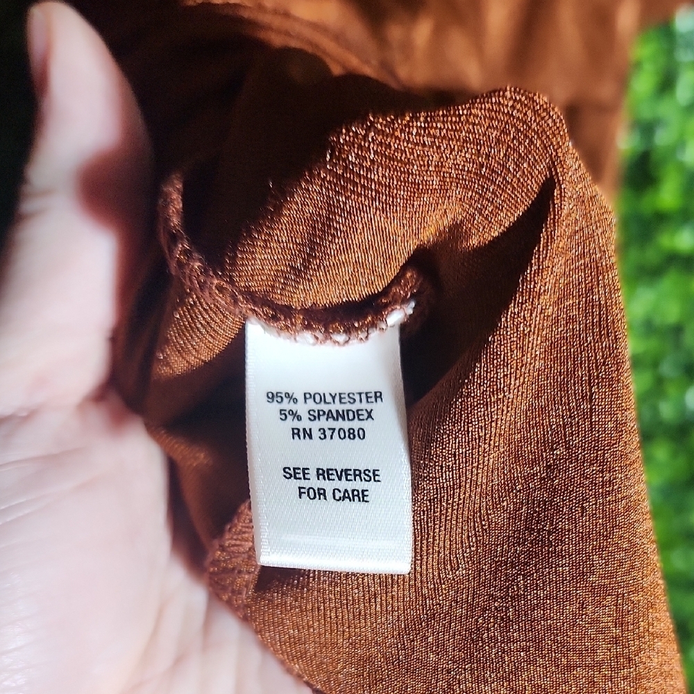 Cato Orange Chevron Wrap Top Small - Picture 10 of 12